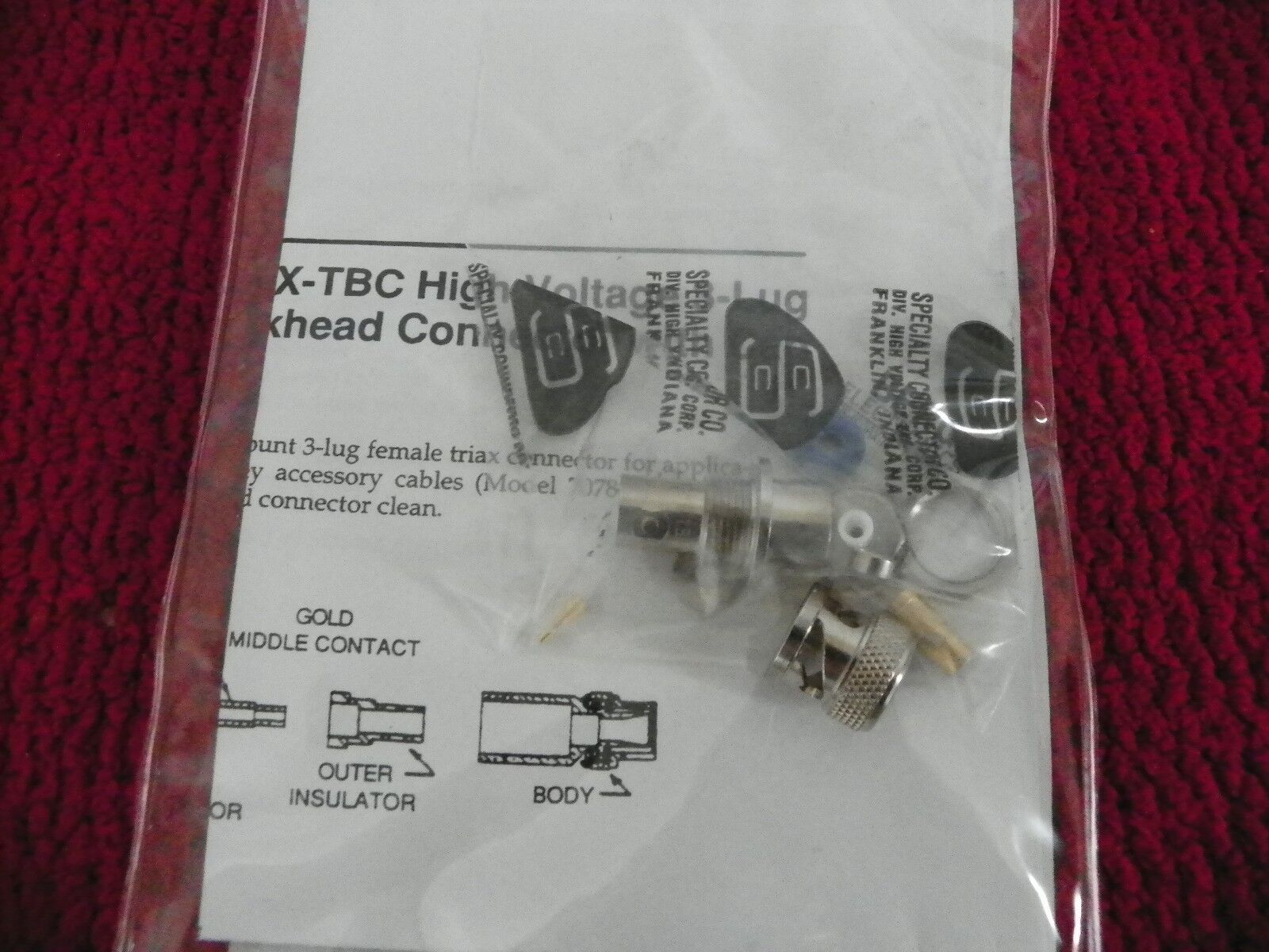 KEITHLEY 237-TRX-TBC 3-Lug Triax Female Bulkhead Connector (3 in stock) KEITHLEY 237-TRX-TBC 3-Lug Triax Female Bulkhead Connector (3 in stock)